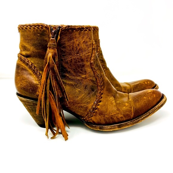 OLD GRINGO Rust Brown Adela Ankle Cowboy Boot Short Bootie 10 Western Cowgirl - Picture 4 of 12